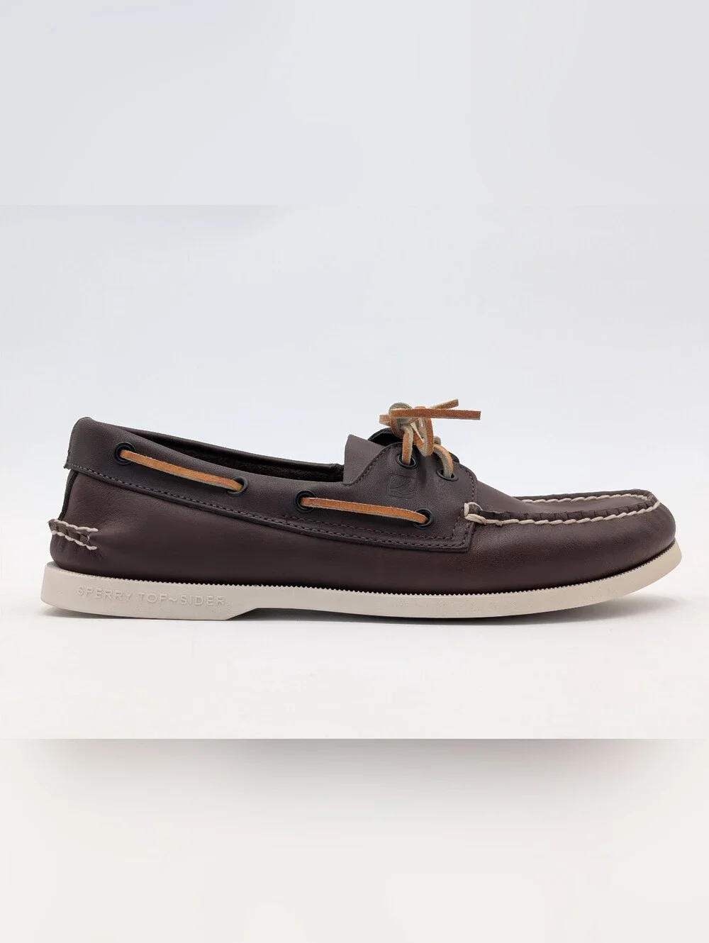 Sperry Top-Sider Sz 9 Authentic Original 2-Eye Brown Leather Moccasin Boat Shoe